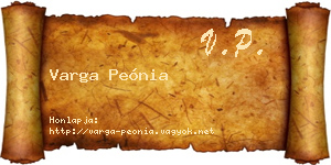 Varga Peónia névjegykártya
